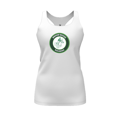 [FT0TRBWH-FYS-LOGO1] Decker Racerback Tank Top (Female Youth S, White, Logo 1)