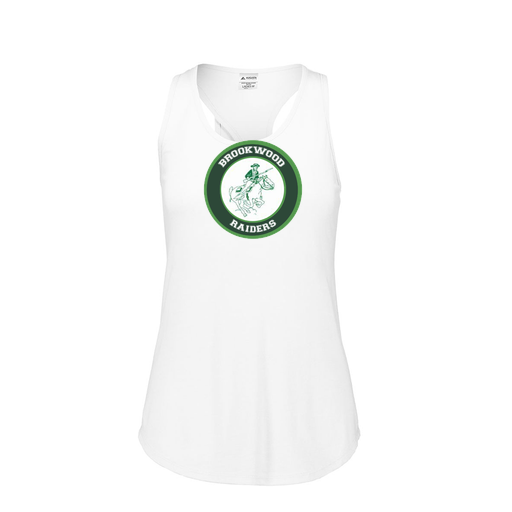 [FT0TUBWH-FAS-LOGO1] Ladies Tri Blend Tank Top (Female Adult S, White, Logo 1)
