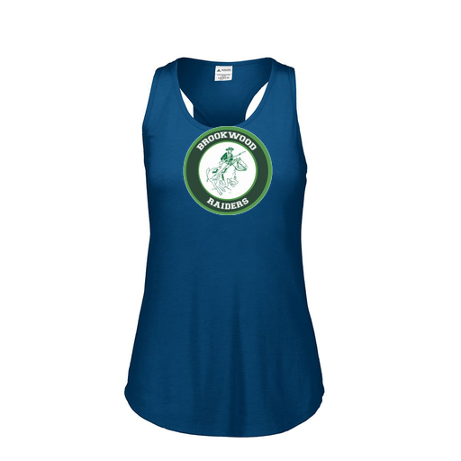 [FT0TUBNV-FAS-LOGO1] Ladies Tri Blend Tank Top (Female Adult S, Navy, Logo 1)