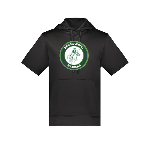 [6871.080.S-LOGO1] Men's Dri Fit Short Sleeve Hoodie (Adult S, Black, Logo 1)