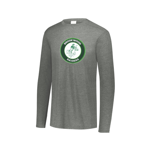 [FTLCUBGY-AXS-LOGO1] Decker Men's Tri-Blend T-Shirt - Long Sleeve (Adult XS, Gray, Logo 1)